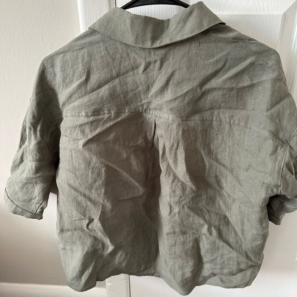 Mod Ref Linen Short Sleeve Button Up - Picture 9 of 12